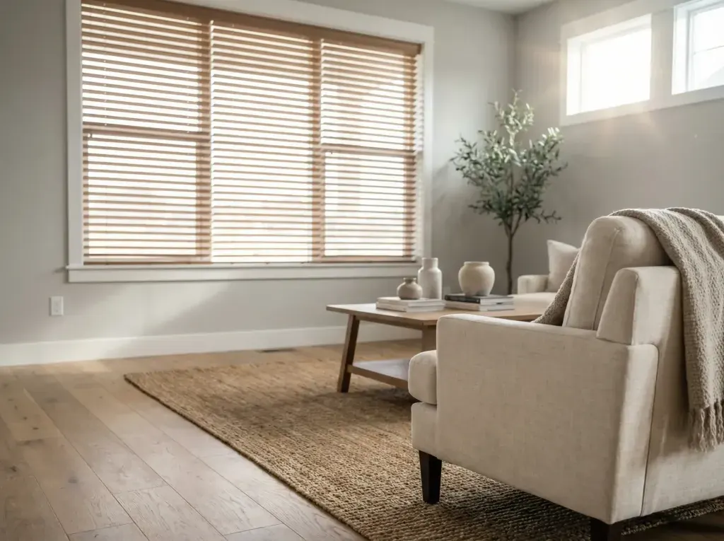 Wood Blinds Room by Room in a Greenfield House: Design Notes